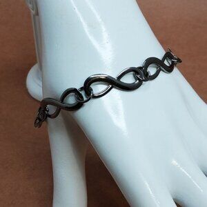 Vintage Gunmetal Infinity Symbol Link Bracelet